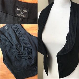 kate moss x topshop black vest